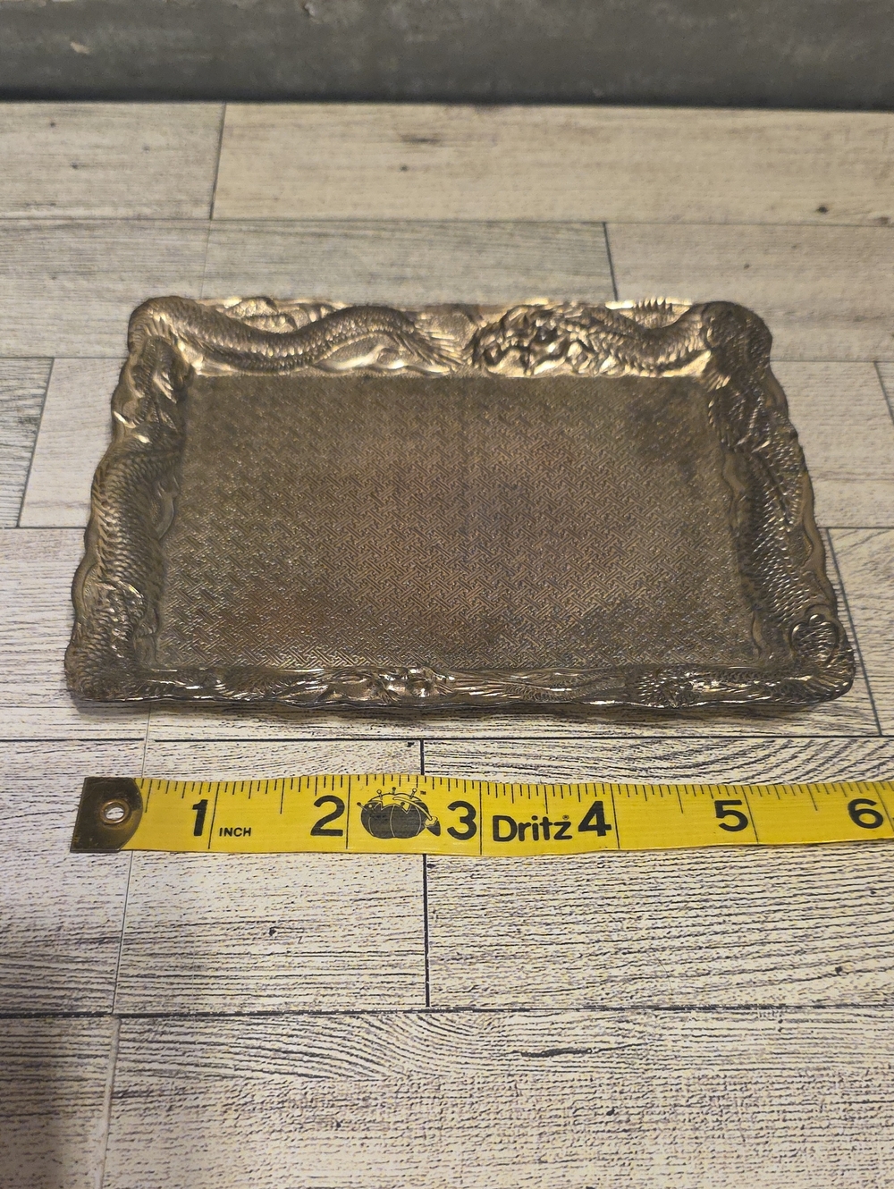 Vintage Decorative Metallic Dish -silver Finish